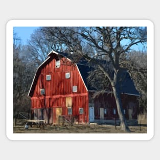 The Bright Red Barn Sticker